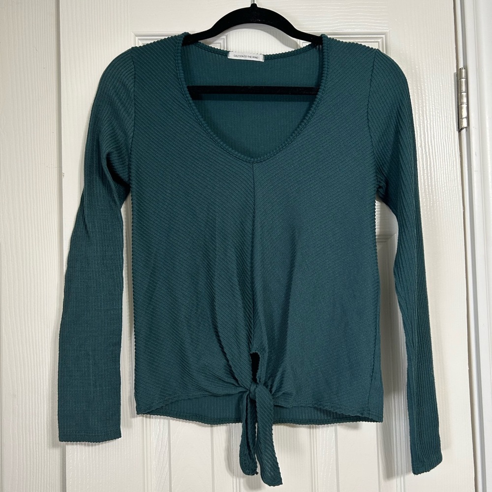 Emerald green long sleeve shirt